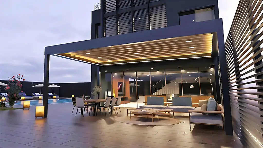 Pergola retractabila bioclimatica Evo, by Sun Leader