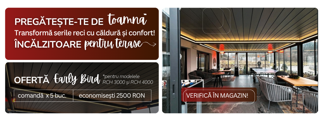 Oferta Early Bird pentru încălzitoare terase SunLeader.ro
